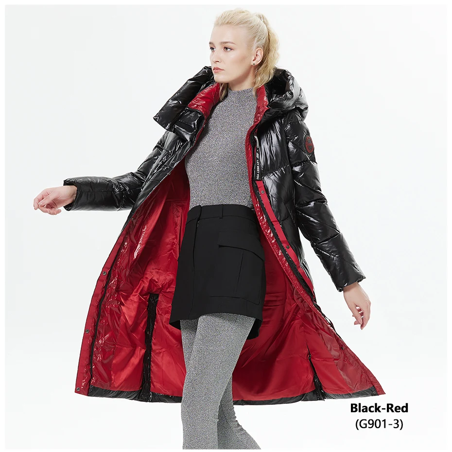 ICEbear 2023 Winter Fashionable Jacket Women's Hooded Warm Parkas Bio Fluff Parka Hight Quality Female Quilted Coat GWD20155D