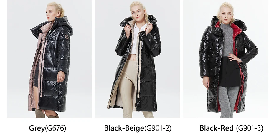 ICEbear 2023 Winter Fashionable Jacket Women's Hooded Warm Parkas Bio Fluff Parka Hight Quality Female Quilted Coat GWD20155D
