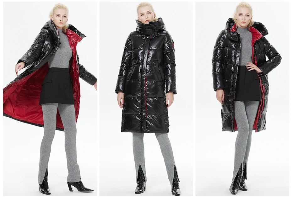 ICEbear 2023 Winter Fashionable Jacket Women's Hooded Warm Parkas Bio Fluff Parka Hight Quality Female Quilted Coat GWD20155D