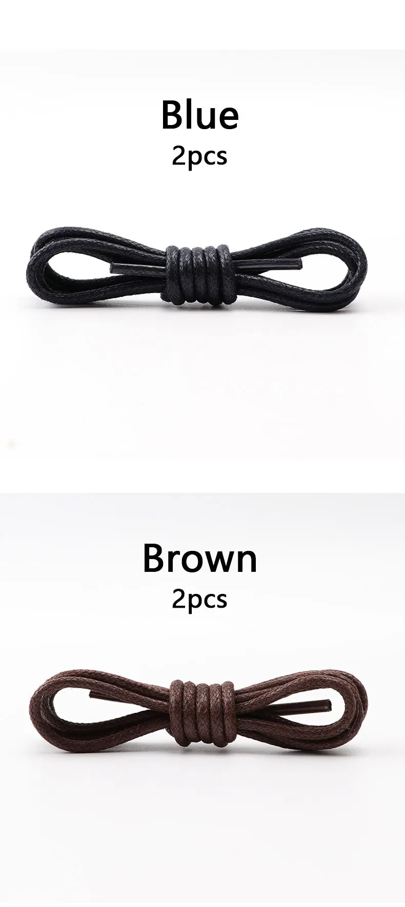 Waxed Cotton Round Shoe Laces Leather Oxford Shoelaces Waterproof Shoelace for Women Men Boots Loafers Shoes Lace Accessories