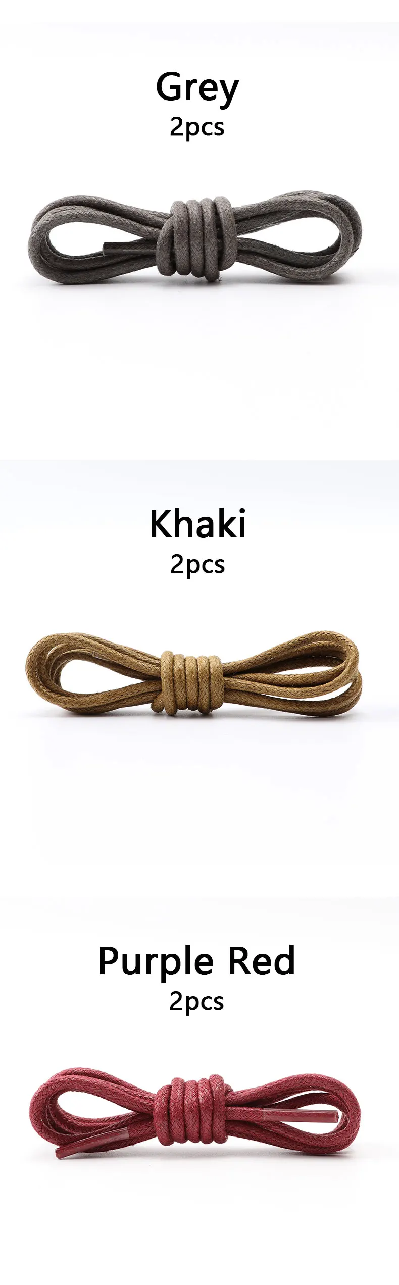 Waxed Cotton Round Shoe Laces Leather Oxford Shoelaces Waterproof Shoelace for Women Men Boots Loafers Shoes Lace Accessories