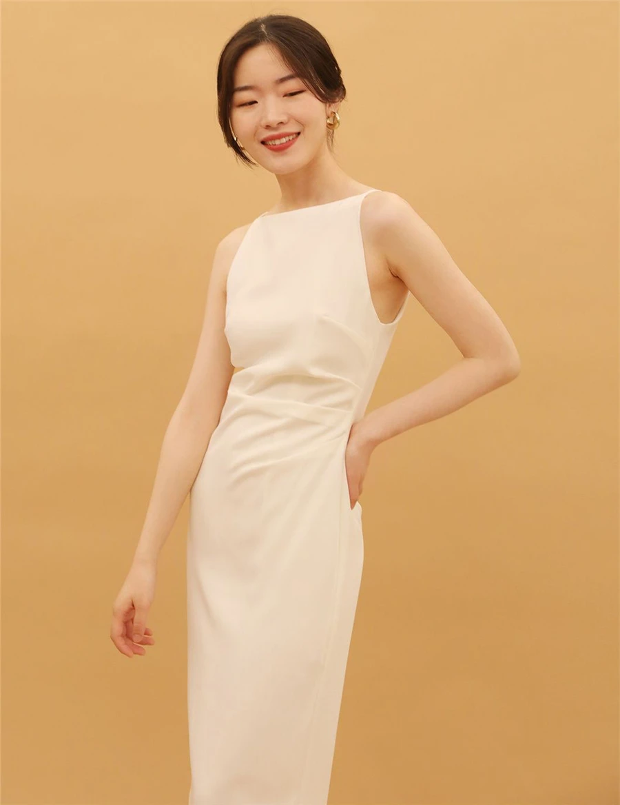 Hepburn Style Sexy Slim Split Party Dress Women French Elegant Y2k Summer Spaghetti Bodycon Dresses Korean Pleated Vestidos New