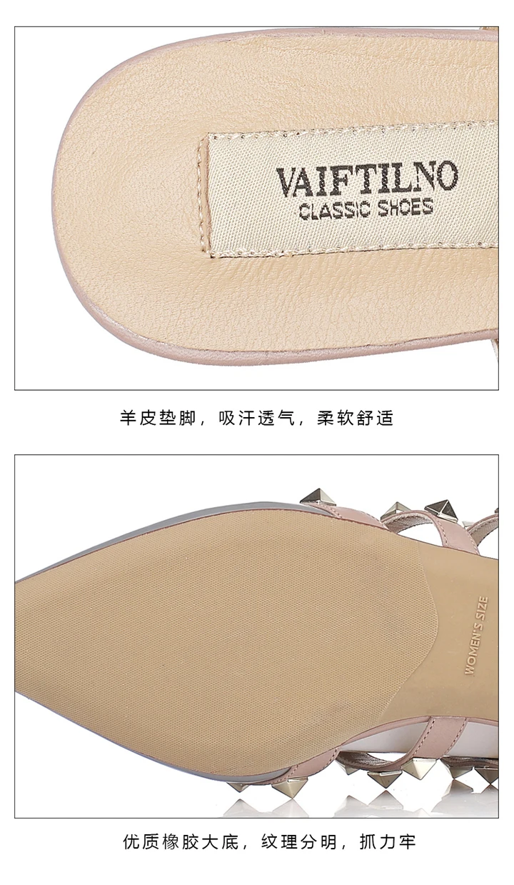 Women's Sandals Summer Luxury Shoes Woman 2026 Trend Ankle Strap Rivets Flat Shoes Brand Design Slippers Ladies Shoes Women