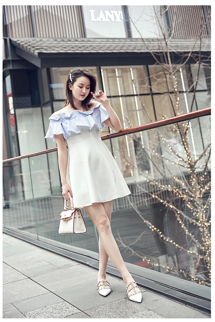 Women's Sandals Summer Luxury Shoes Woman 2026 Trend Ankle Strap Rivets Flat Shoes Brand Design Slippers Ladies Shoes Women