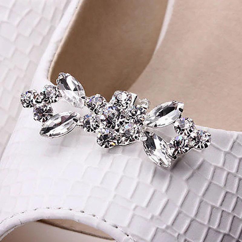 Newest Shoe Clip Wedding Shoes High Heel Women Bride Decoration Rhinestone Shiny Decorative Clips Charm Buckle shoe accessoires