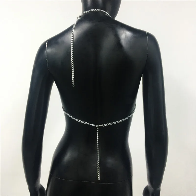 Shiny Acrylic Gems Sequins Tank Top Metal Tassel Body Chain 2025 Festival Rave Clothing Summer Sexy Backless Crop Tops