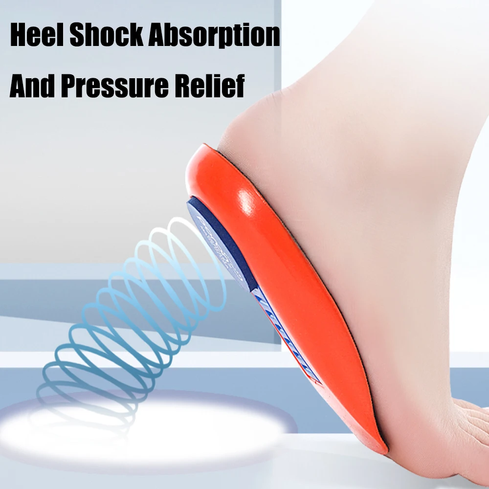 Orthopedic Sports Shoes Insoles for Plantar Fasciitis Pain Relief Heel Spur Cushion Soft Elastic Shock Absorption Heel Foot Pads