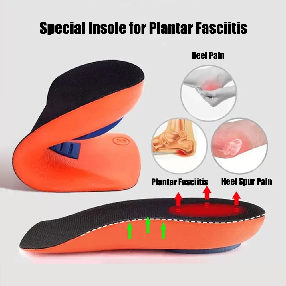 Orthopedic Sports Shoes Insoles for Plantar Fasciitis Pain Relief Heel Spur Cushion Soft Elastic Shock Absorption Heel Foot Pads