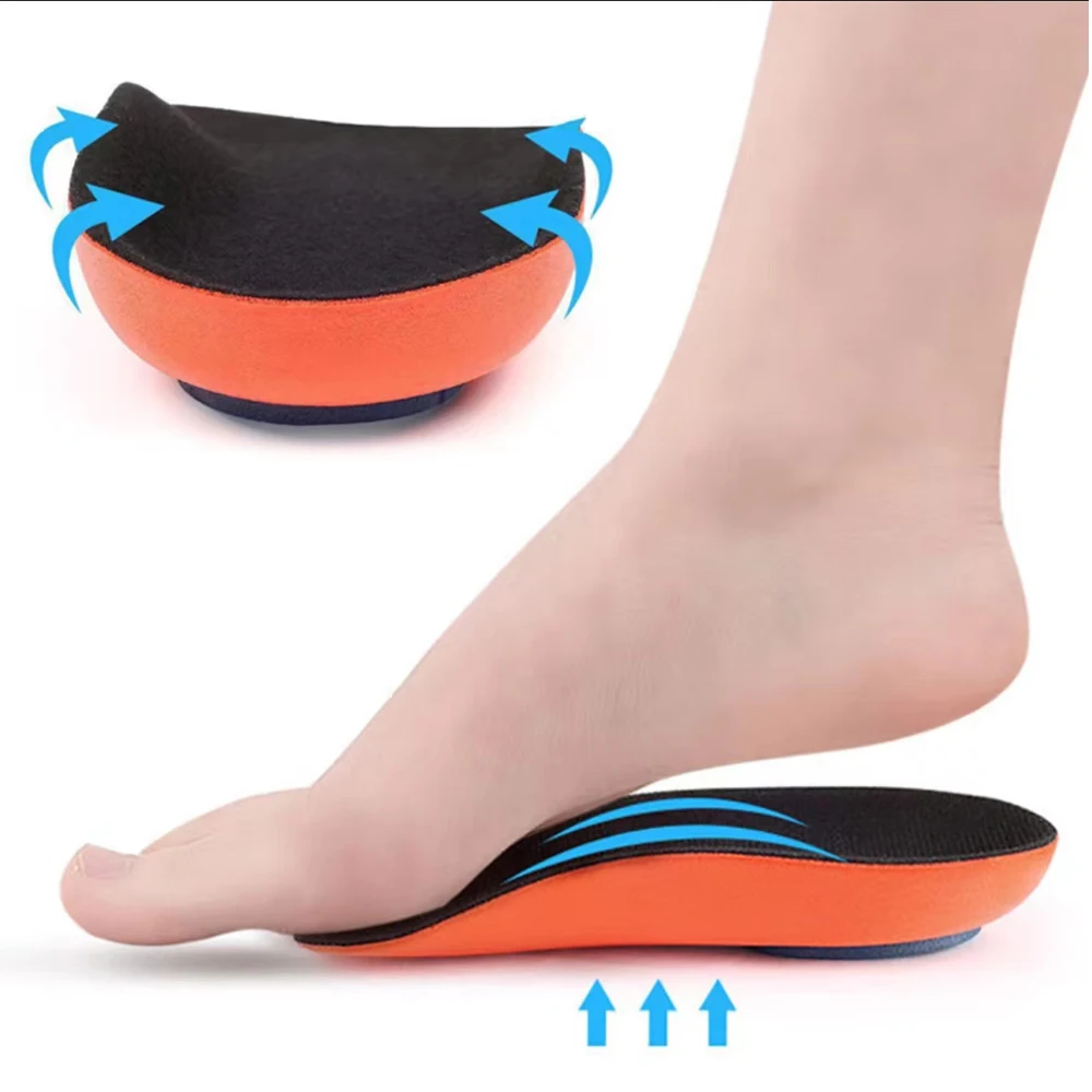Orthopedic Sports Shoes Insoles for Plantar Fasciitis Pain Relief Heel Spur Cushion Soft Elastic Shock Absorption Heel Foot Pads