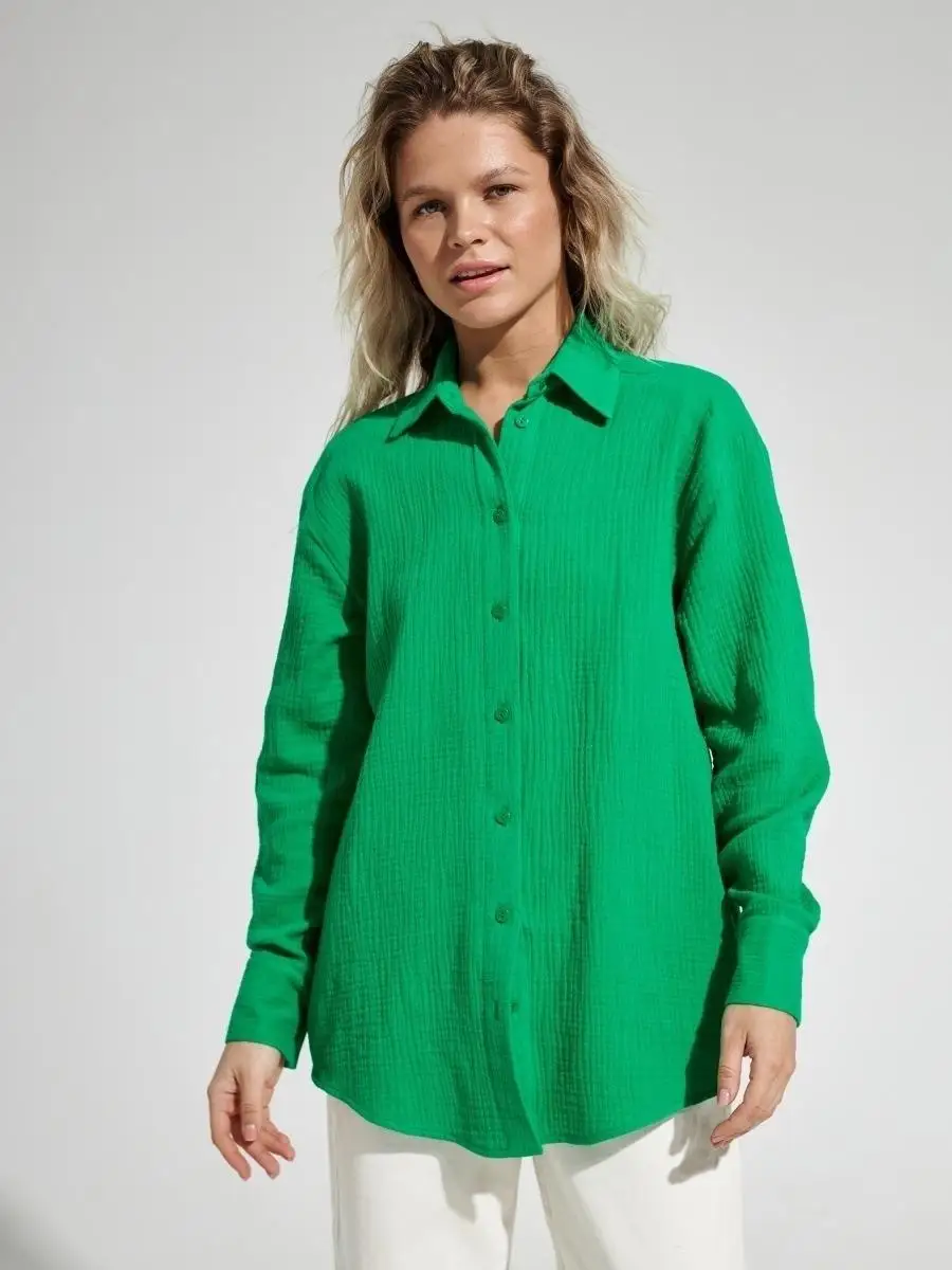 Original Muslin 100% Cotton Shirt Causal Soild Loose Womens Tops Button Long Sleeve Elegant Shirts And Blouses Festival Gifts