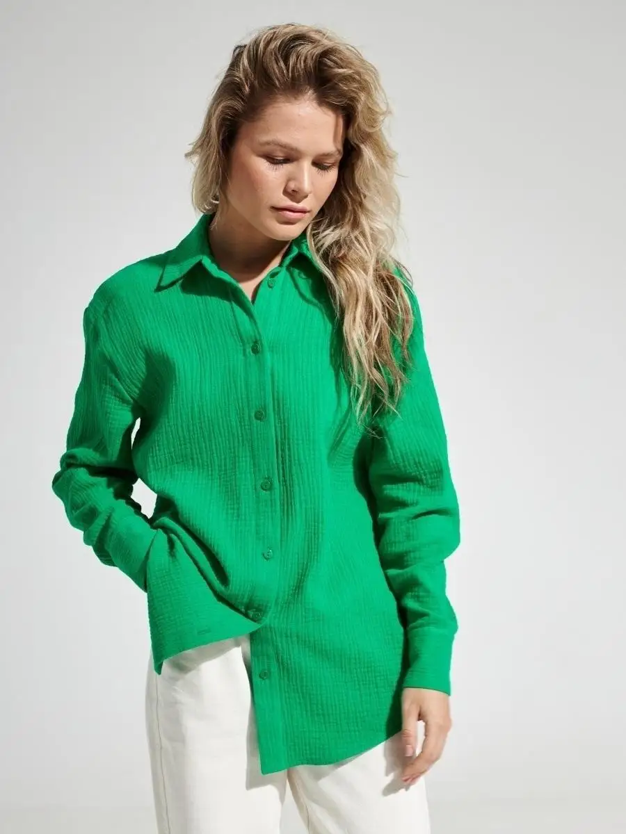 Original Muslin 100% Cotton Shirt Causal Soild Loose Womens Tops Button Long Sleeve Elegant Shirts And Blouses Festival Gifts
