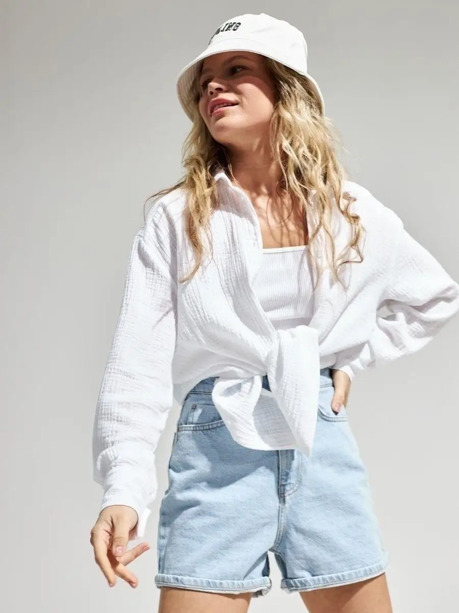 Original Muslin 100% Cotton Shirt Causal Soild Loose Womens Tops Button Long Sleeve Elegant Shirts And Blouses Festival Gifts