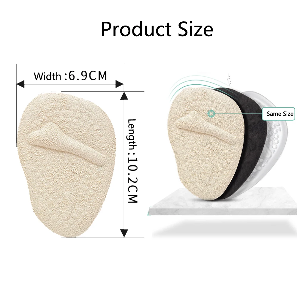 Silicone Gel Insoles for Women Shoes High Heels Sandals Non-slip Foot Pain Relief Half Sole Pads Insert Forefoot Cushion Insole