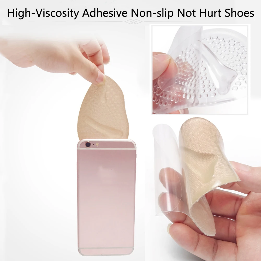 Silicone Gel Insoles for Women Shoes High Heels Sandals Non-slip Foot Pain Relief Half Sole Pads Insert Forefoot Cushion Insole