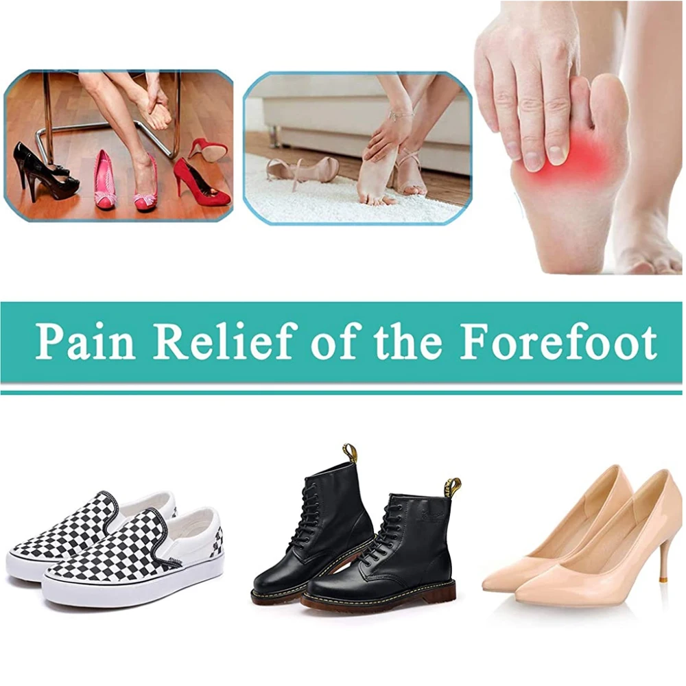Silicone Gel Insoles for Women Shoes High Heels Sandals Non-slip Foot Pain Relief Half Sole Pads Insert Forefoot Cushion Insole