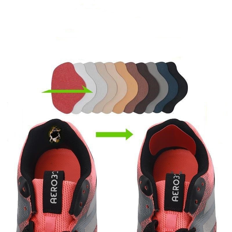4pcs Sports Shoes Repair Stickers Suede Heel Protector Anti-Wear Repair Holes Self-adhesive Patches Insoles Pad Foot Care Insert