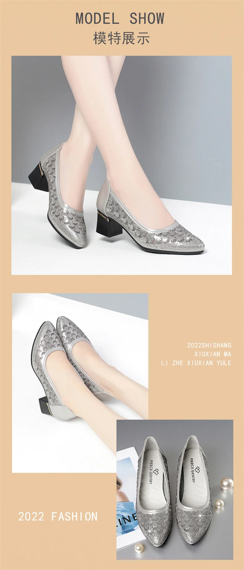 CINESSD 2023 Summer Fashion Pumps Cut-outs Women Crystal Casual Ladies Shoes High Heels Tenis Feminino Genuine Leather Sandals