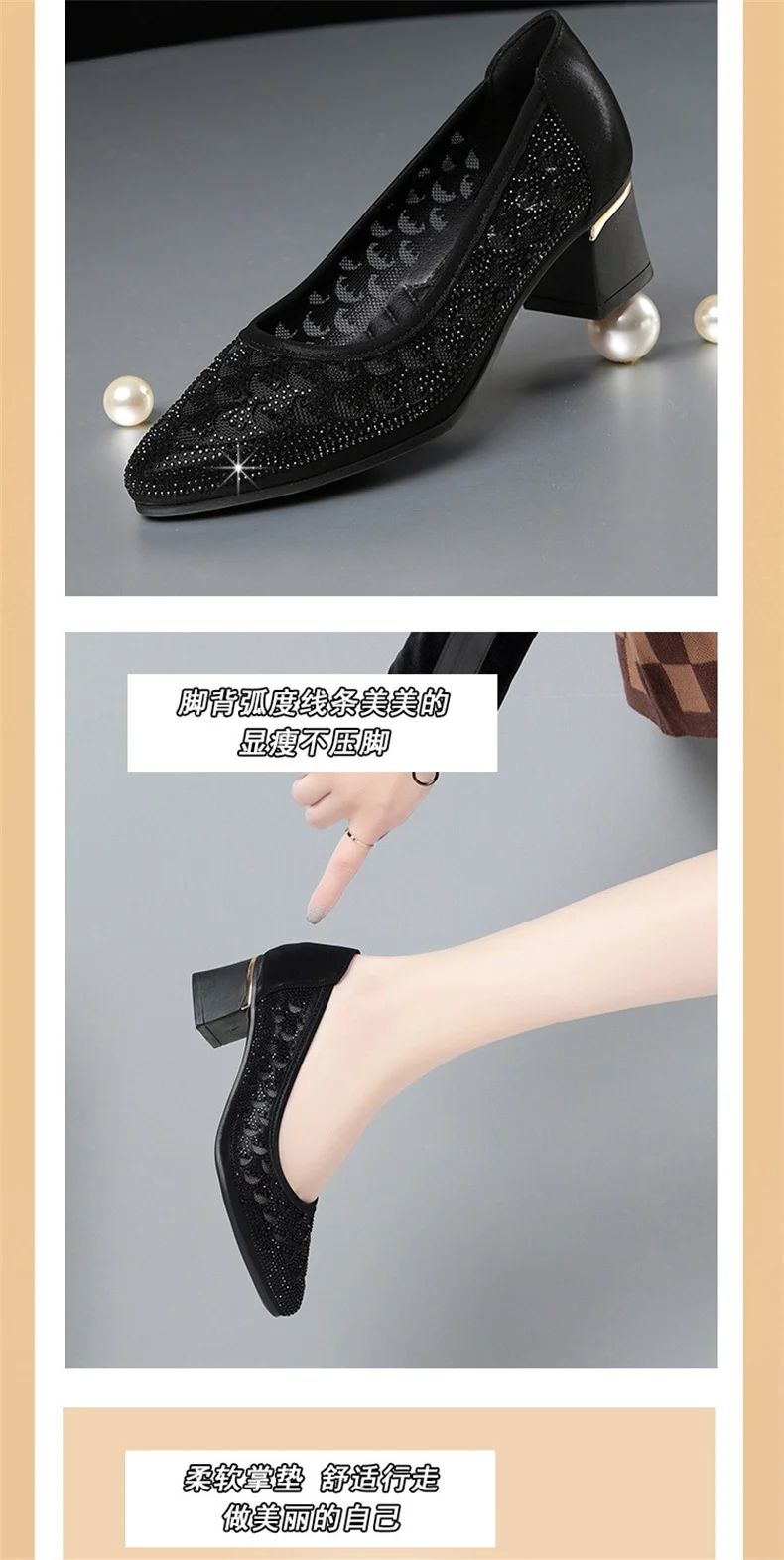 CINESSD 2023 Summer Fashion Pumps Cut-outs Women Crystal Casual Ladies Shoes High Heels Tenis Feminino Genuine Leather Sandals