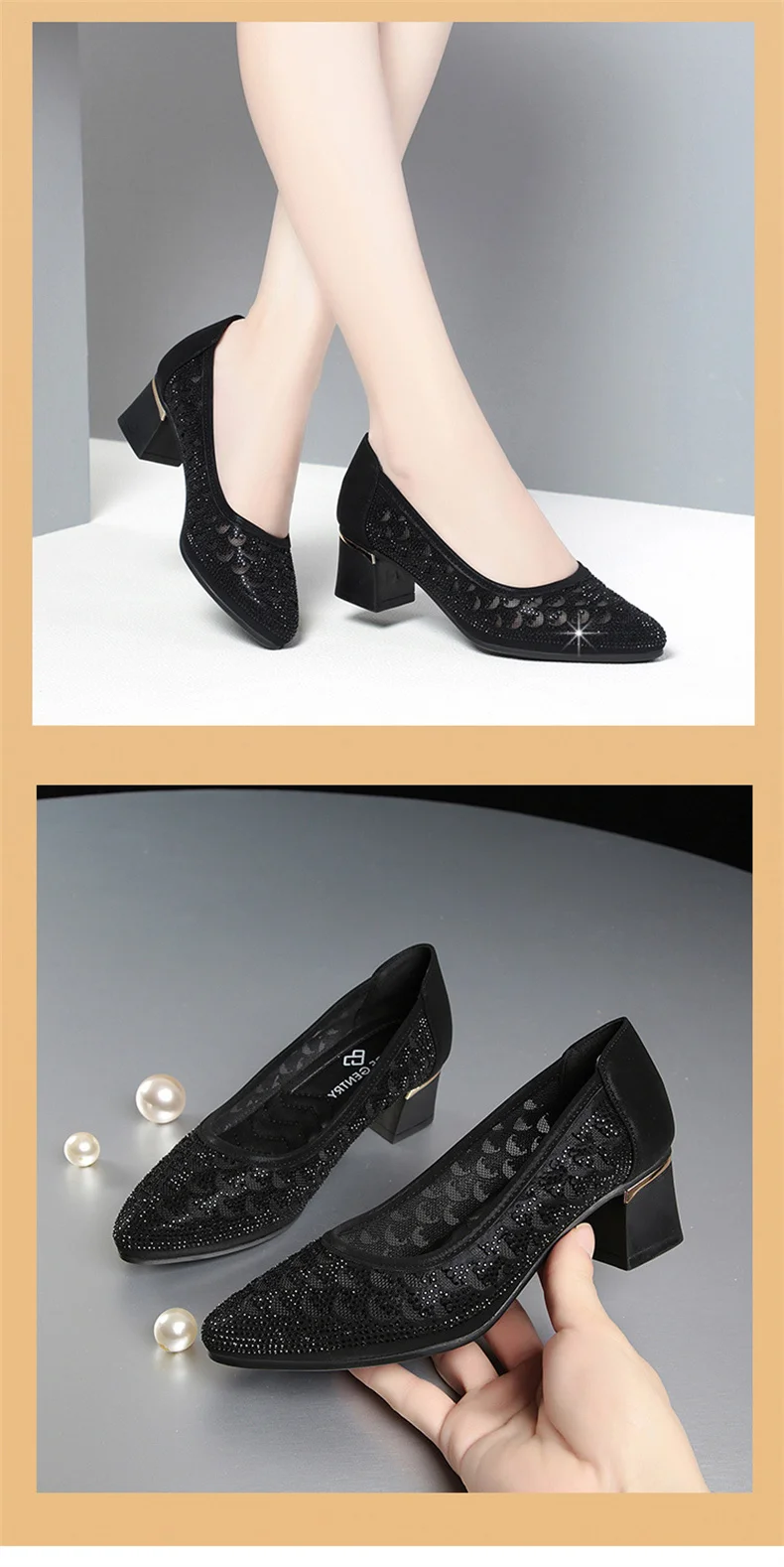 CINESSD 2023 Summer Fashion Pumps Cut-outs Women Crystal Casual Ladies Shoes High Heels Tenis Feminino Genuine Leather Sandals
