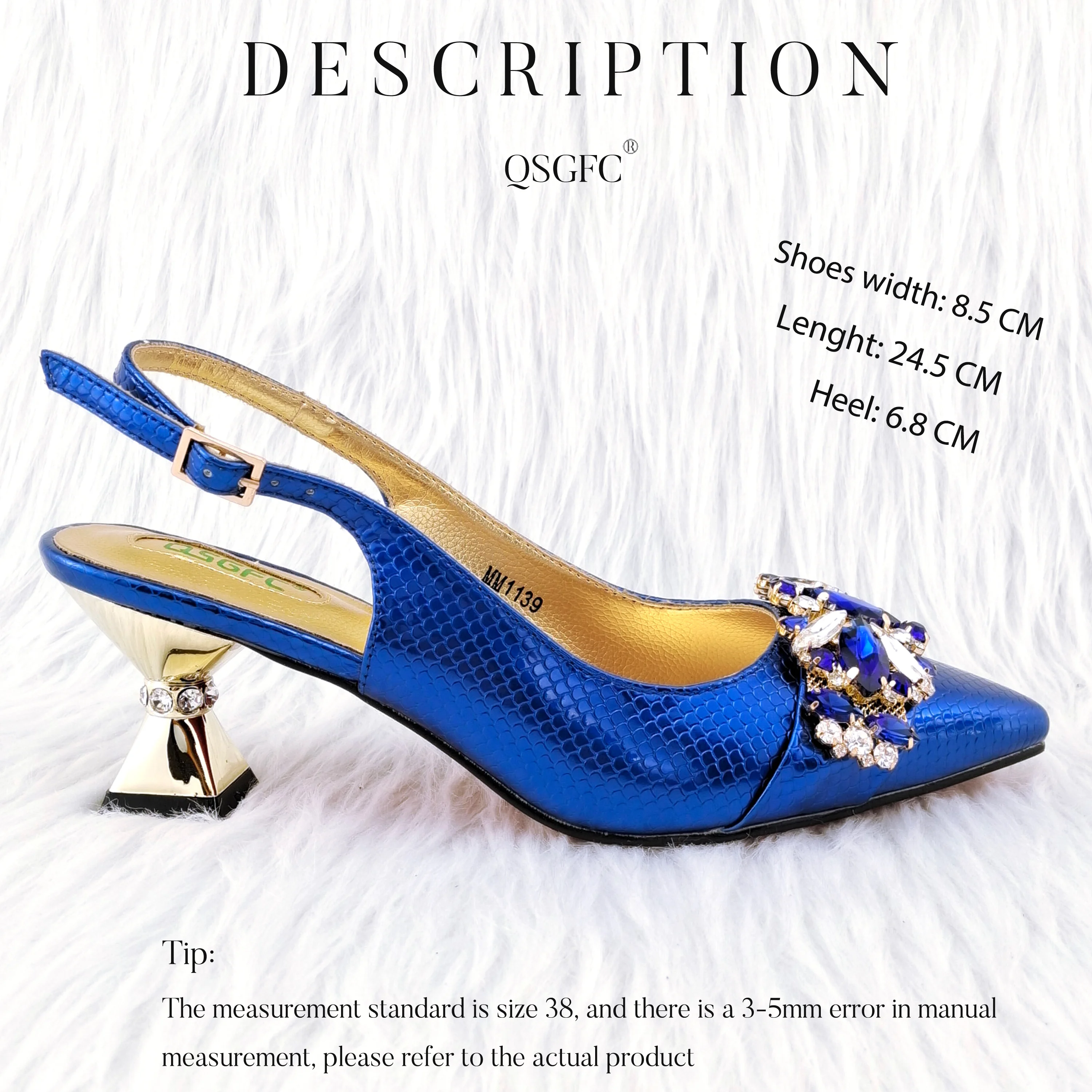QSGFC Italian Design Classic Noble Shoes Matching Solid Bag African Fashion Embossed Style Shoes Bag
