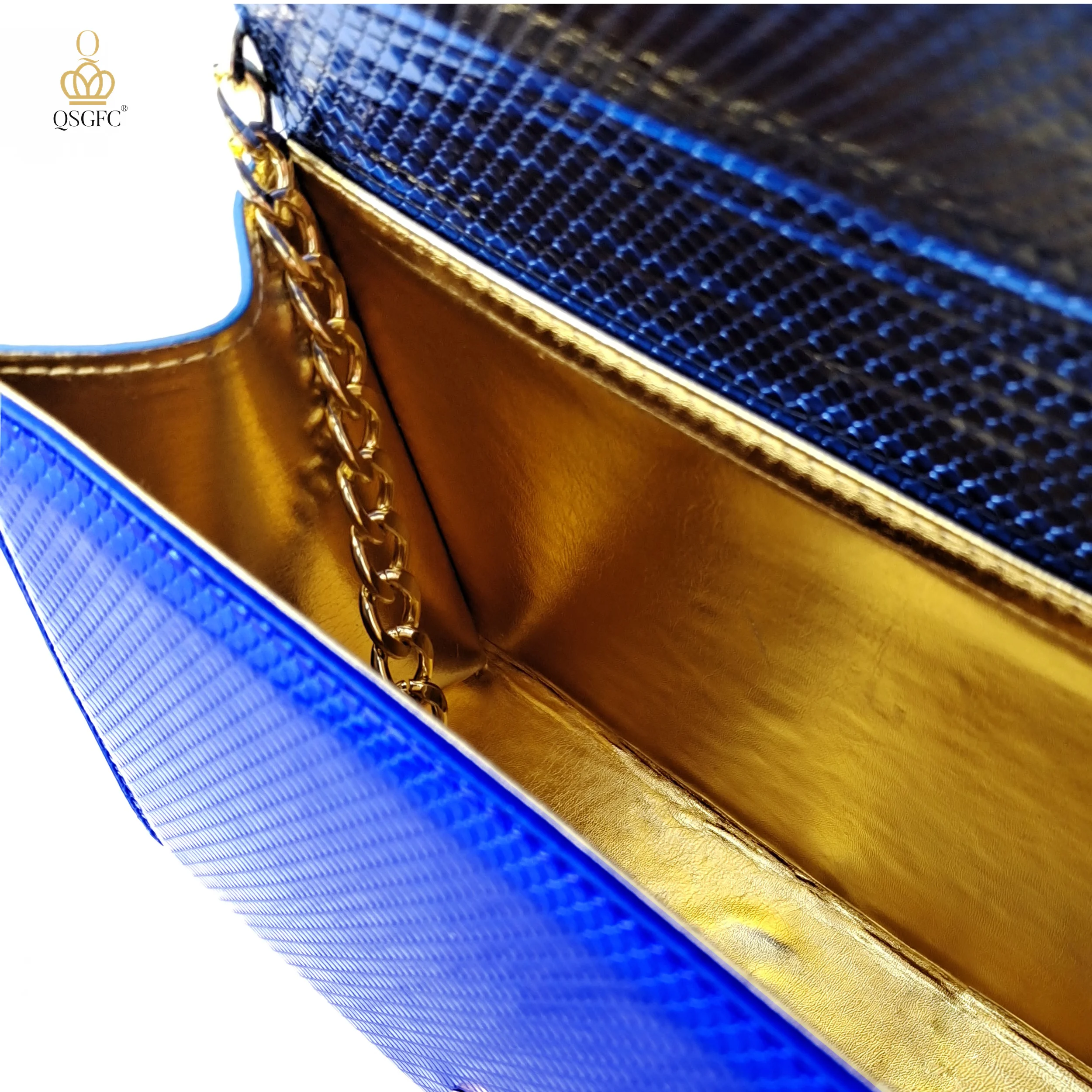 QSGFC Italian Design Classic Noble Shoes Matching Solid Bag African Fashion Embossed Style Shoes Bag