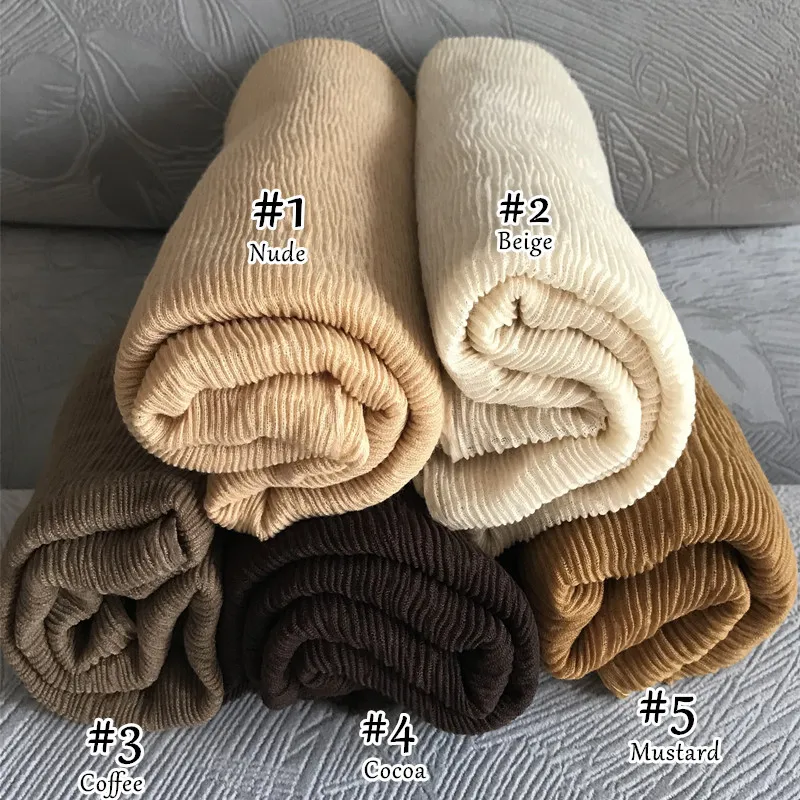 90x180CM Muslim Women Plain Soft Cotton Crumpled Jersey Hijab Fashion Ramadan Breathable Ladies High Quality Turban Scarf Shawl