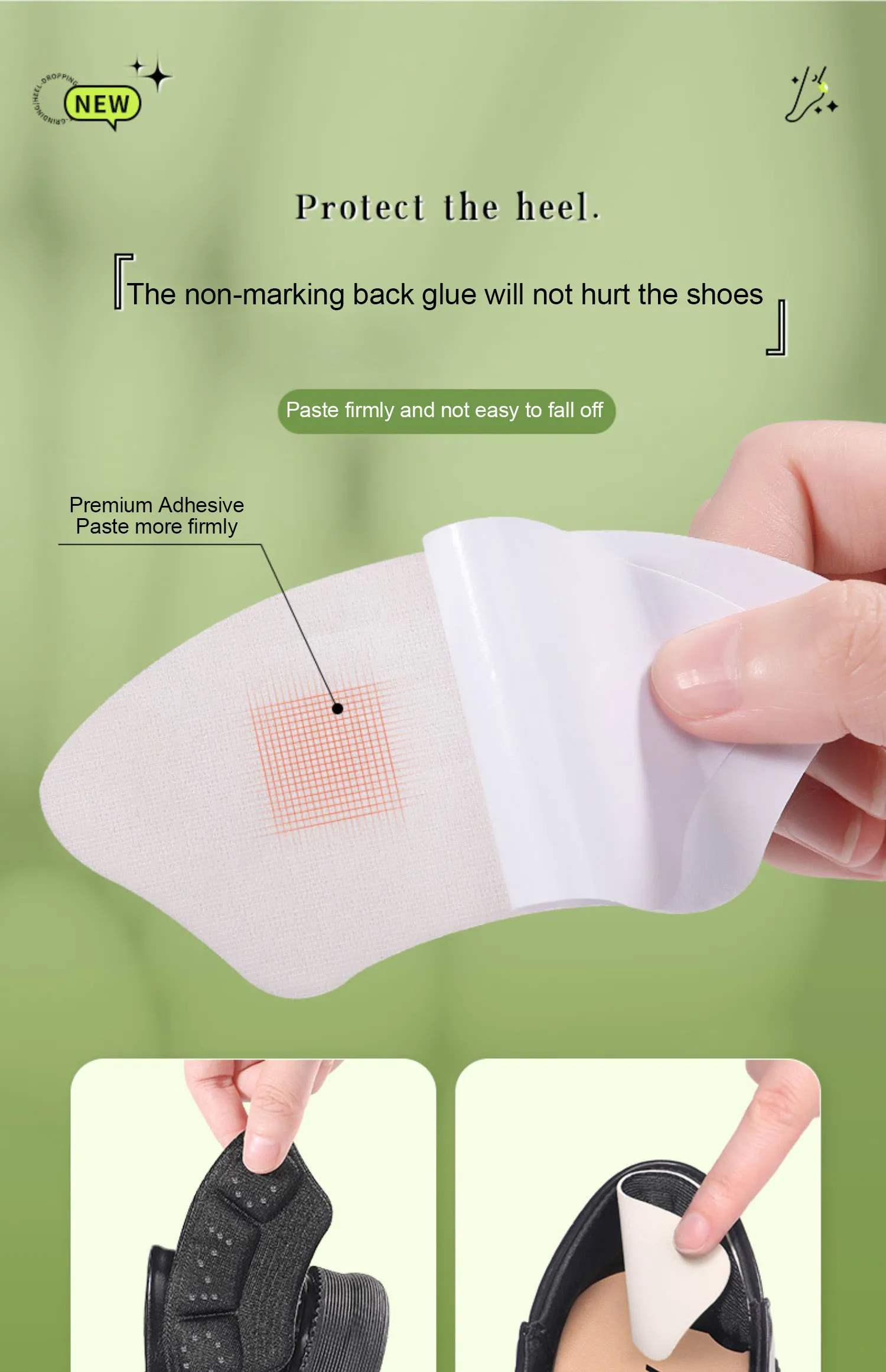 High Heel Stickers Casual Shoes Heel Protectors Insole Shrinking Size Insoles Anti-wear Feet Shoe Pads Adjust Size Cushion