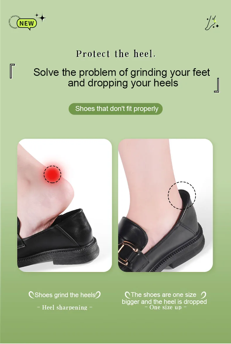 High Heel Stickers Casual Shoes Heel Protectors Insole Shrinking Size Insoles Anti-wear Feet Shoe Pads Adjust Size Cushion