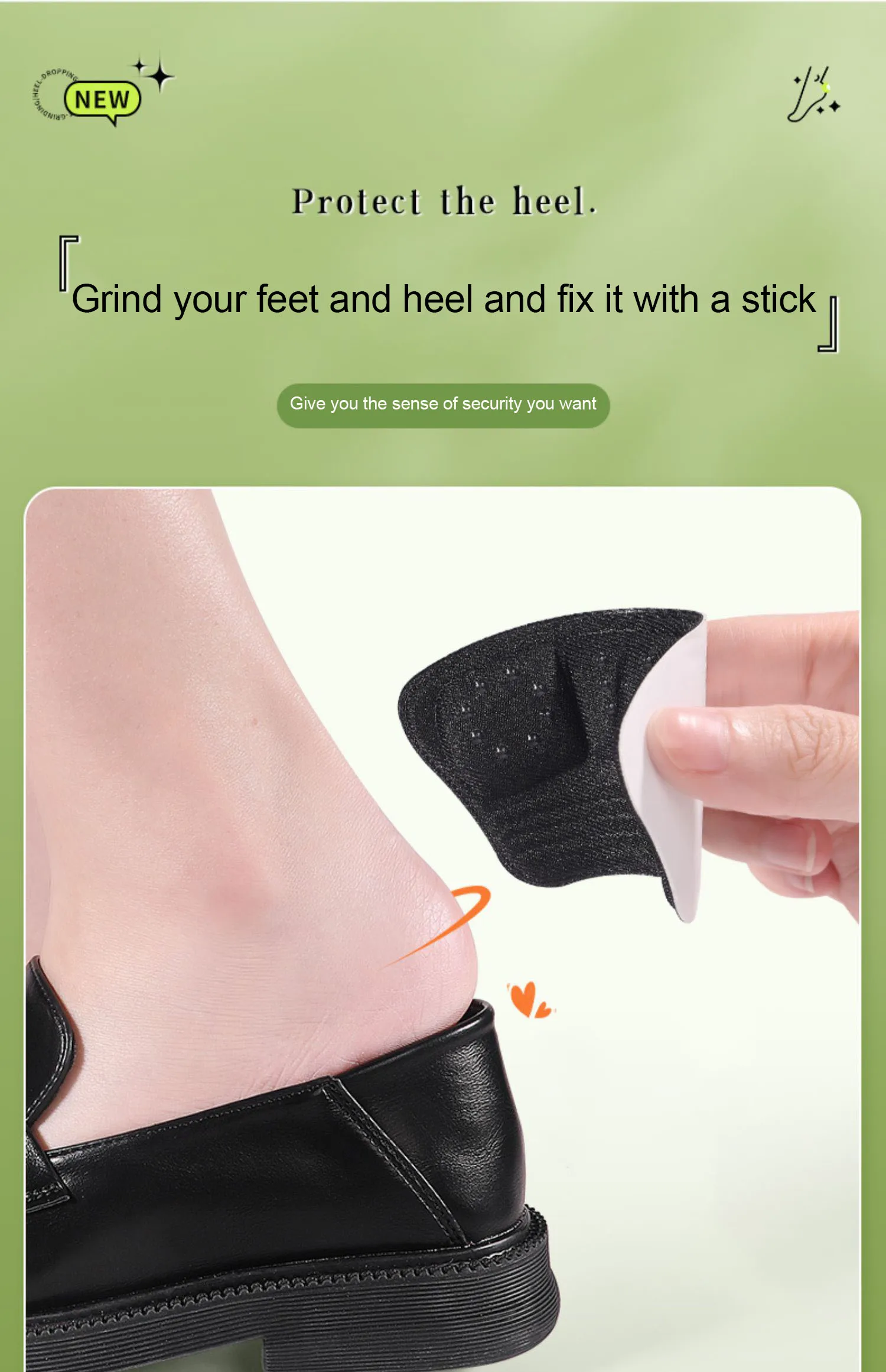 High Heel Stickers Casual Shoes Heel Protectors Insole Shrinking Size Insoles Anti-wear Feet Shoe Pads Adjust Size Cushion