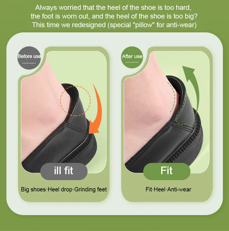 High Heel Stickers Casual Shoes Heel Protectors Insole Shrinking Size Insoles Anti-wear Feet Shoe Pads Adjust Size Cushion