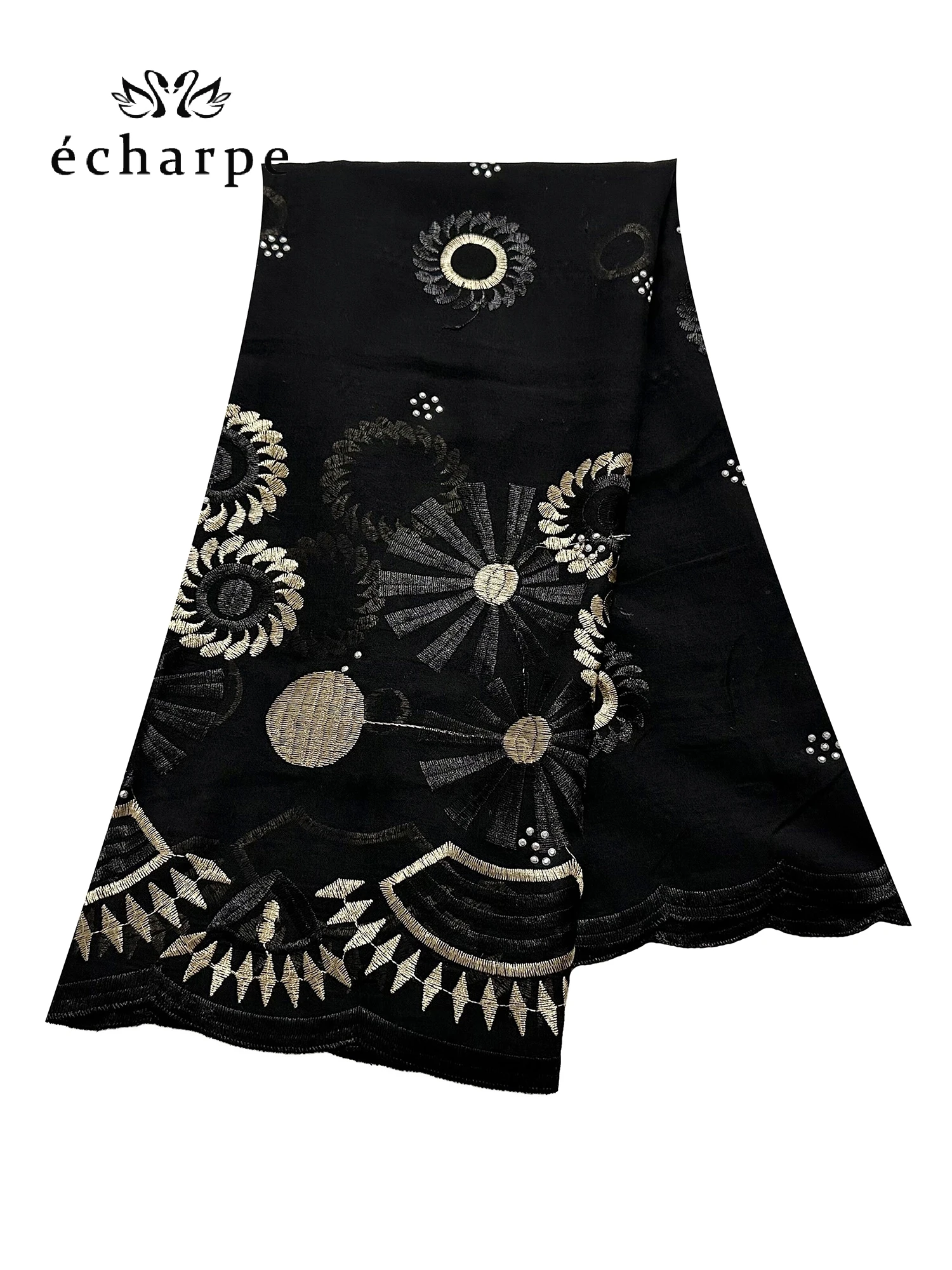 New Dubai Hijab Shawls Scarf For Muslim Women African Cotton Hijab Islamic Hijab Pashmina Turban Headscarf Embroidery Shawls