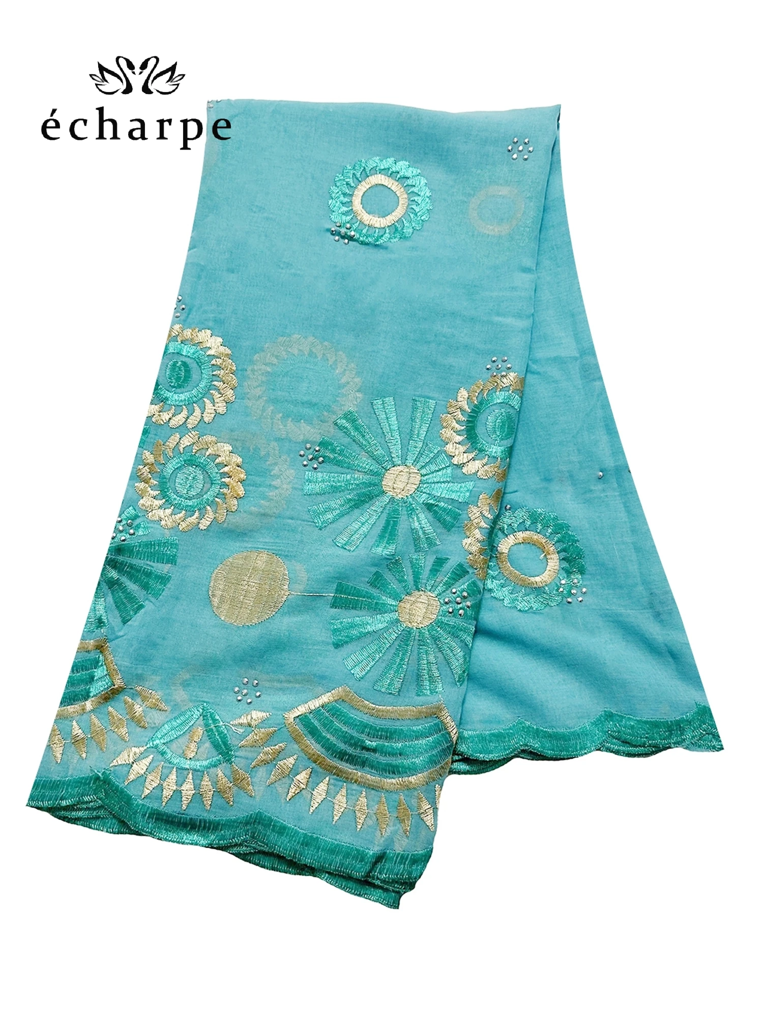 New Dubai Hijab Shawls Scarf For Muslim Women African Cotton Hijab Islamic Hijab Pashmina Turban Headscarf Embroidery Shawls