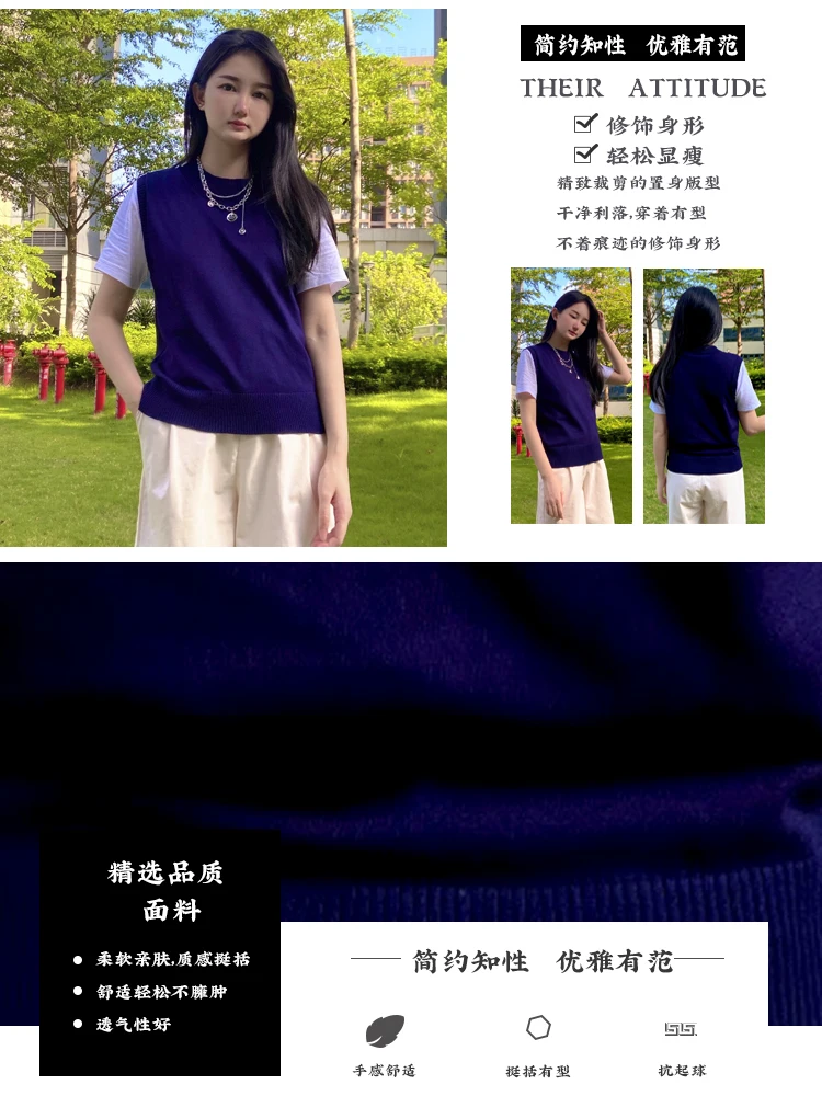 Tops Female Vest Clothing Blouse Preppy Style Aesthetic Sweater Sweaters Pullover Women Women's Warm Korean Padded Woman Knitted