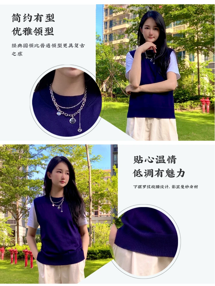 Tops Female Vest Clothing Blouse Preppy Style Aesthetic Sweater Sweaters Pullover Women Women's Warm Korean Padded Woman Knitted