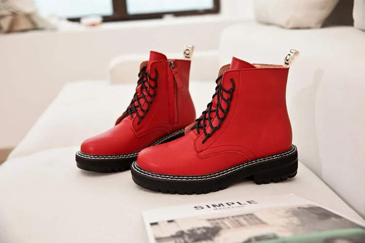 DIMANYU Women Ankle Boots 2026 New Genuine Leather Winter Thick With Fur Ladies Short Boots Motorcycle Ankle Boots Women