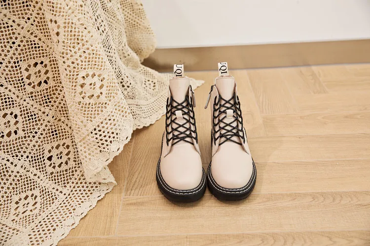 DIMANYU Women Ankle Boots 2026 New Genuine Leather Winter Thick With Fur Ladies Short Boots Motorcycle Ankle Boots Women
