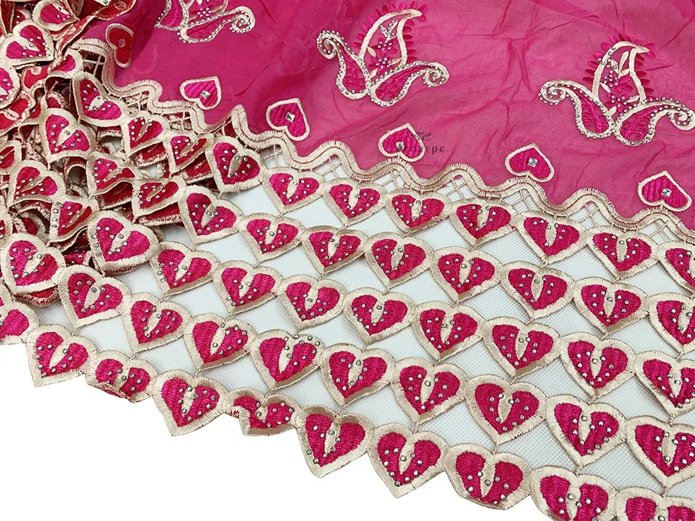 Luxury Scarf High Quality 100% Cotton Dubai African Women Islamic Scarf LOVE Pattern Embroidery Chemical Lace Scarf 2 Color