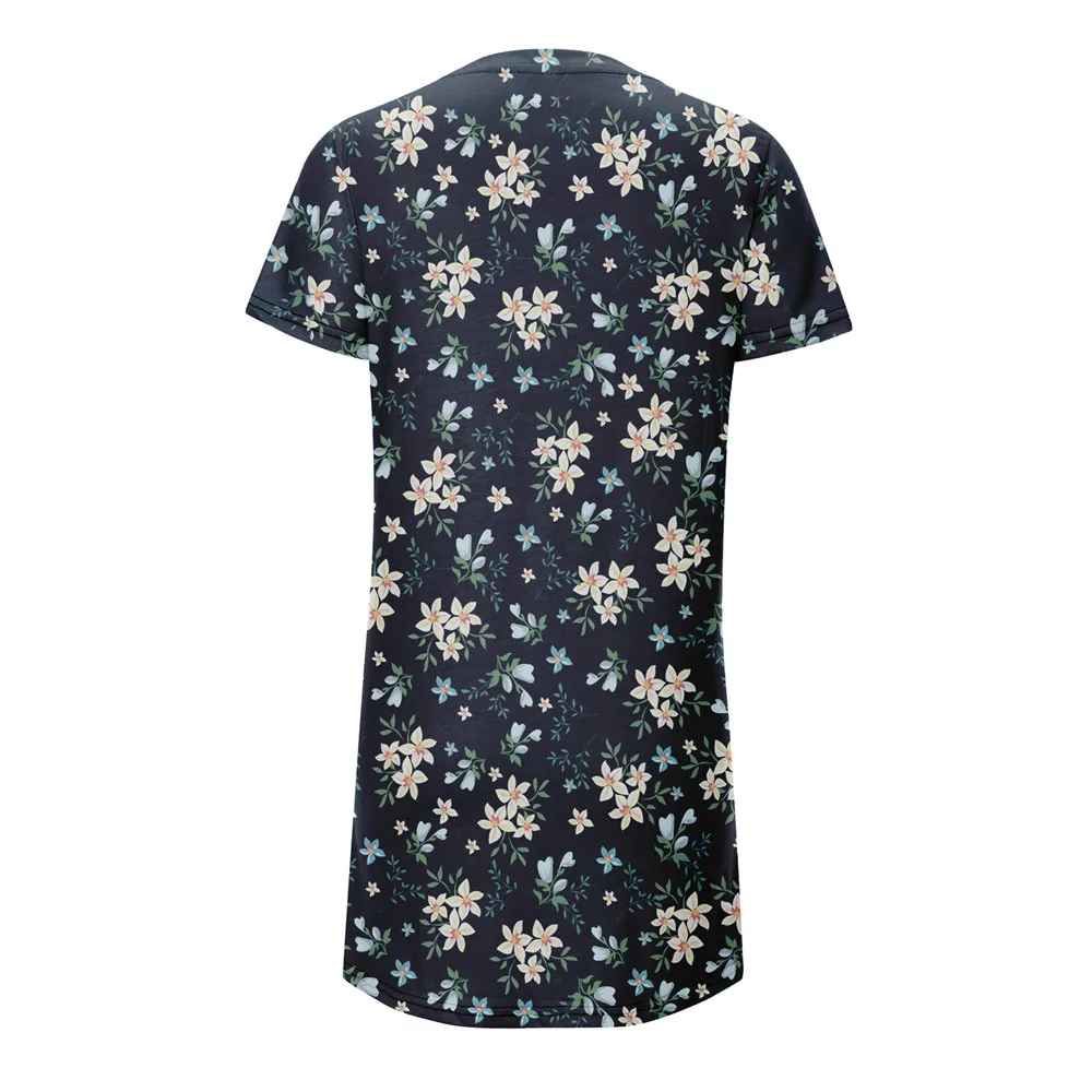 Floral Print Short Dresses For Women Elegant Mini Dress Woman Short Sleeve Vintage Dress Summer 2022 New Fashion Casual Clothing