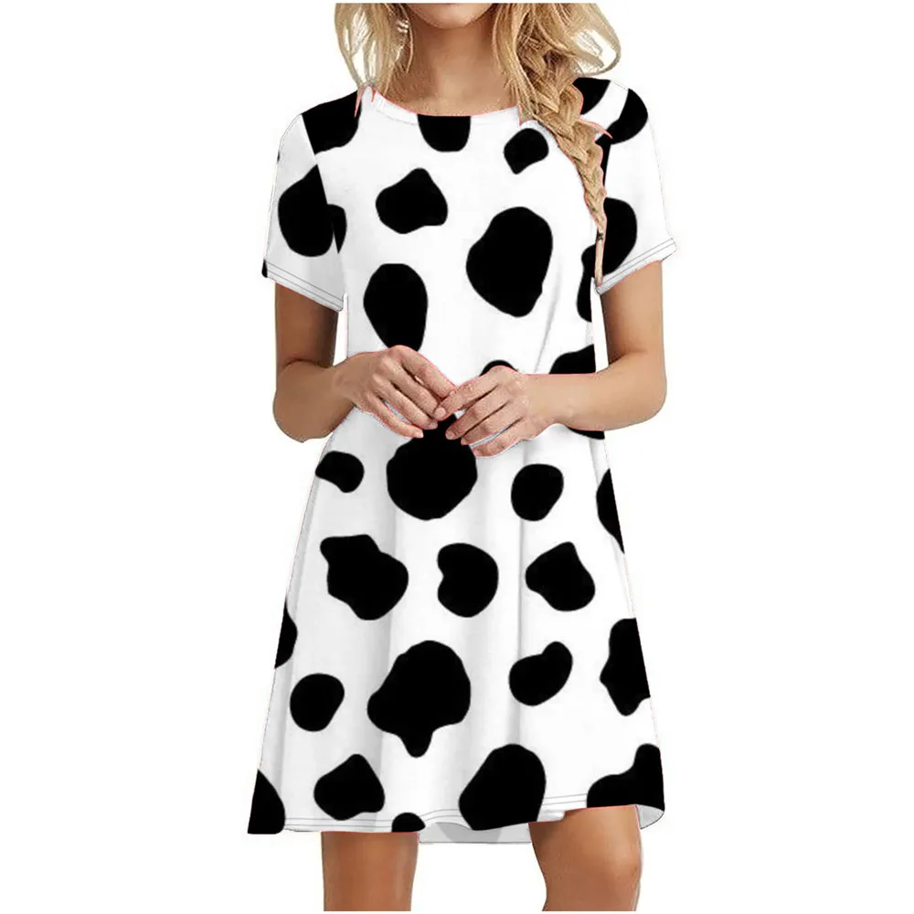 Floral Print Short Dresses For Women Elegant Mini Dress Woman Short Sleeve Vintage Dress Summer 2022 New Fashion Casual Clothing
