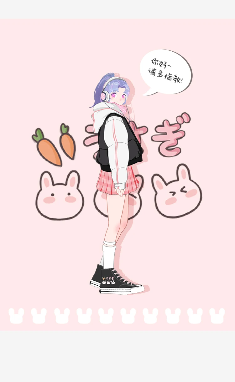 Amy and Michael Lovely Young Students Canvas Shoes Cartoon Anime Girls Vulcanized Shoes Women Casual Lace Up Sneakers