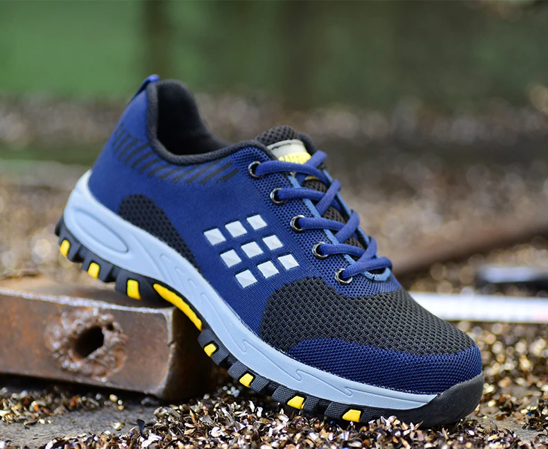 women's fashion breathable safety shoes worker steel toe caps shoe summer security work boots zapatos seguridad indestructible