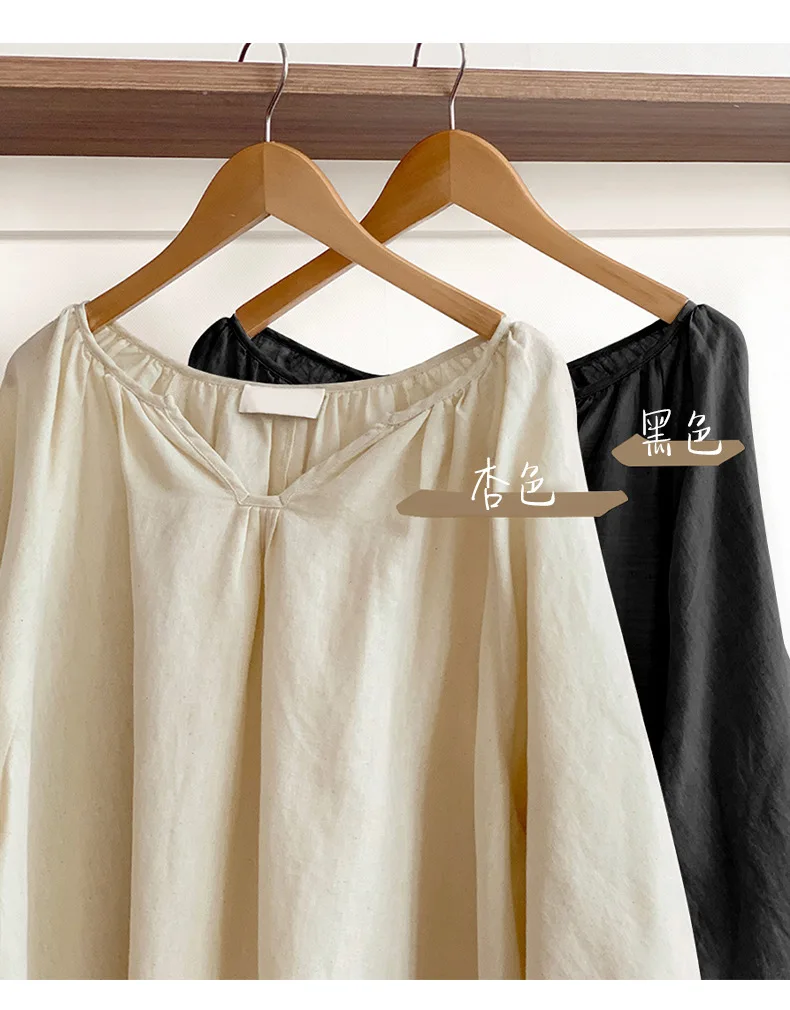 Vintage 100% Cotton Women Dress V Neck Long Sleeve Korean Jananse Pajama Dresses Ladies Comfortable Homewear Wearable Outside