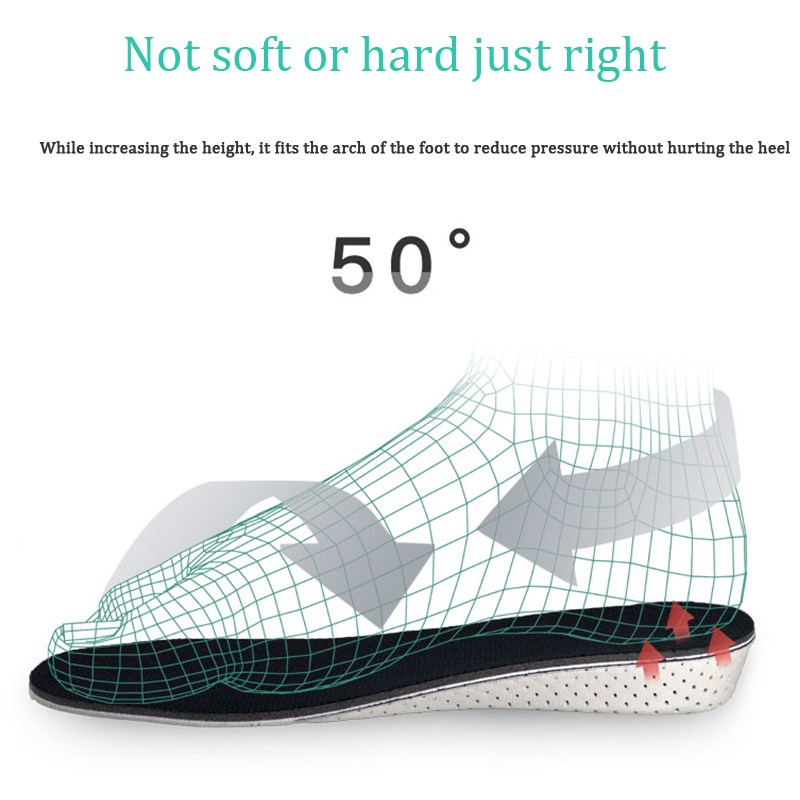 Height Increase Sneakers Insoles for Feet Shoes for Women Orthopedic Insole Breathable Memory Foam Heel Lifting Inserts Shoe Pad