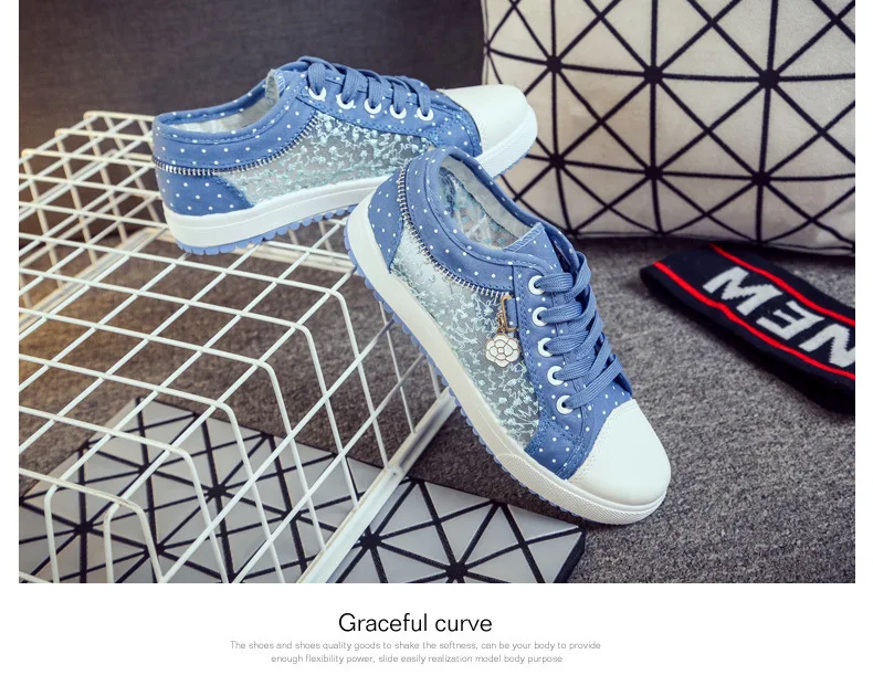 2022 New Arrival Girls Summer Shoes Low Top Mesh Breathable Sneakers Students Flats Shoes Print Women Casual Shoes Ladies Sandal