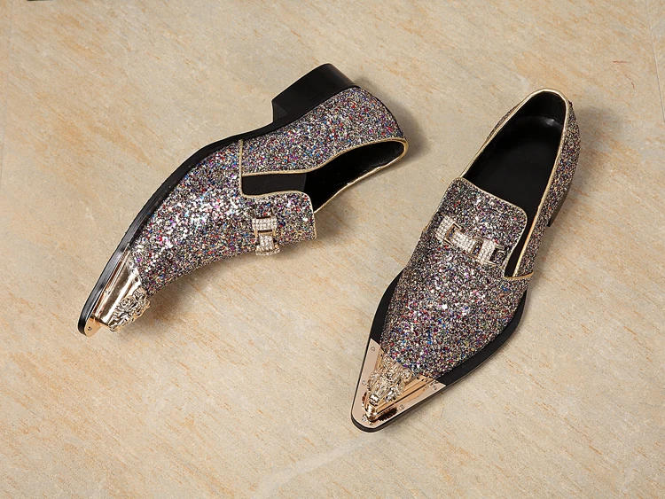 Men's Black Genuine Leather Snake‑Embossed Pointed‑Toe Dress Shoes Dragon Head Decor Luxury Trendy Footwear For Summer Business