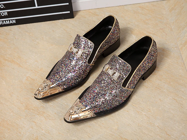 Men's Black Genuine Leather Snake‑Embossed Pointed‑Toe Dress Shoes Dragon Head Decor Luxury Trendy Footwear For Summer Business