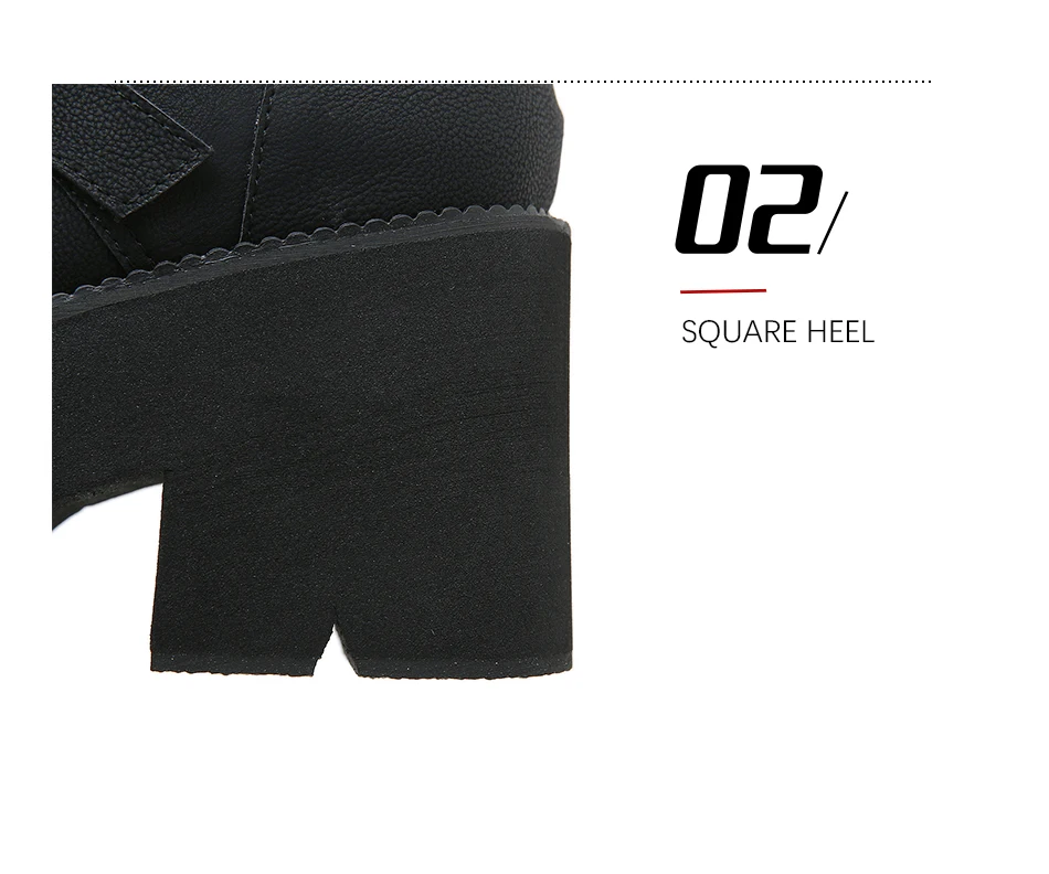 Gdgydh Sexy Rivets Black Demoia Boots Women Metal Decoration Platform Heels Gothic Bat Buckle Strap Ladies Short Boots Plus Size