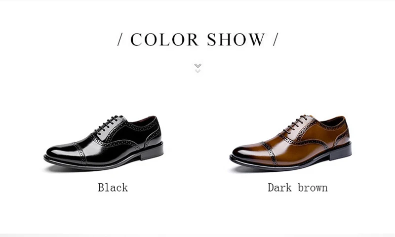 ZFTL Men's Dress shoes Man Oxford Shoes Brogue Carved Business shoes Male Wedding Banquet shoes Men's Genuine Leather Retro shoe