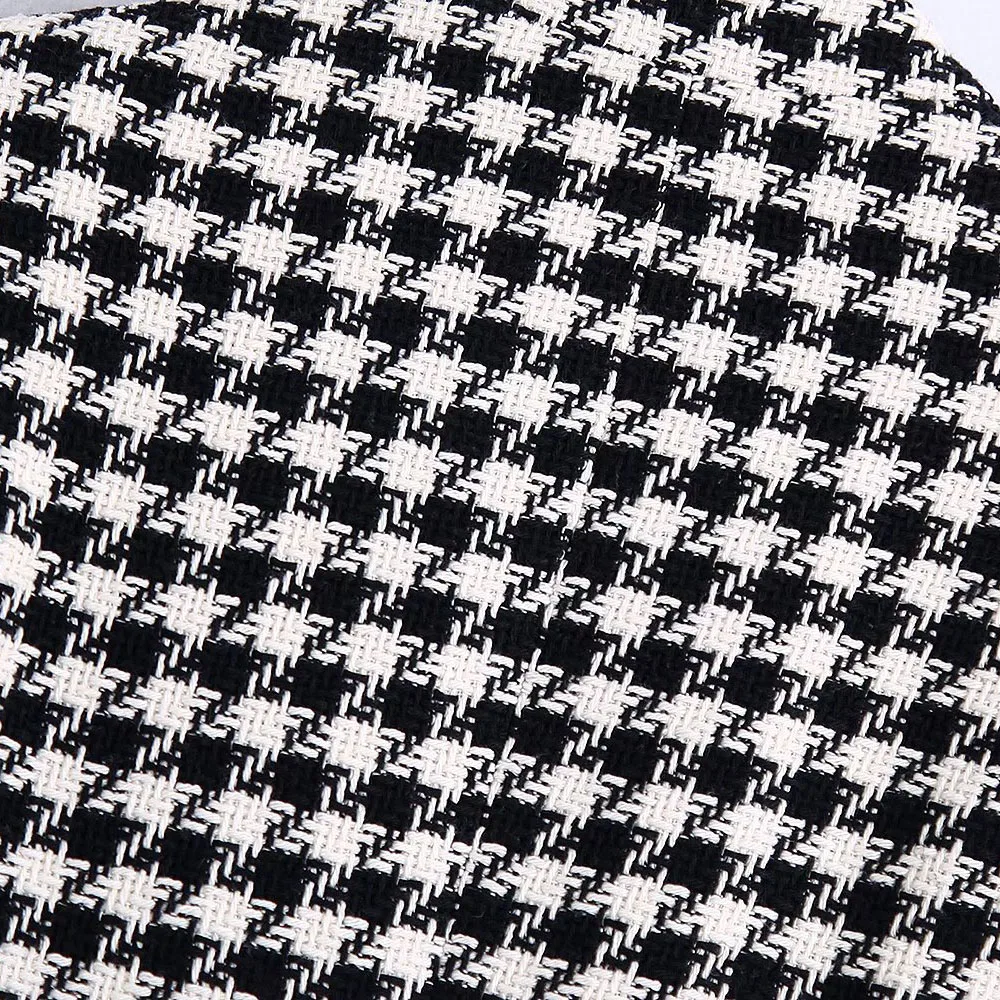 Klacwaya 2021 Women Two-Piece Set Vintage V Neck No Buckle Plaid Textured Blazer Jacket Female High Waist Shorts Elegant Suit