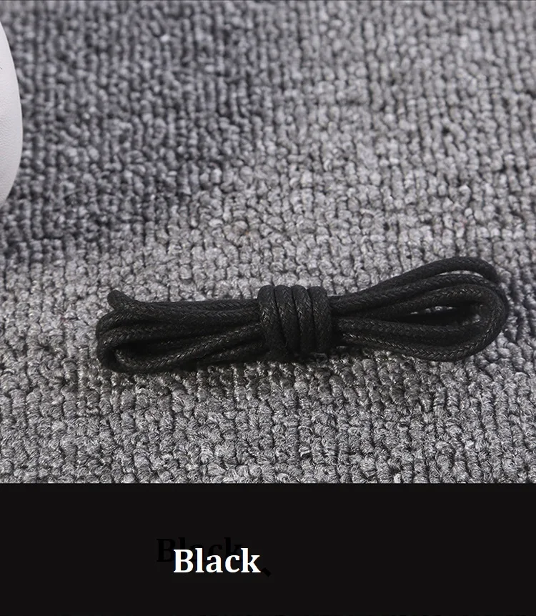 1Pair Cotton Waxed Leather Shoe Round Waxing Shoelaces Durable Polyester Shoelaces Boots Lace Waterproof Leather Shoelace18Color
